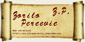 Zorilo Perčević vizit kartica